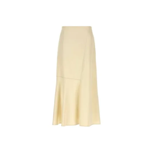 High Waisted Silk Maxi Skirt