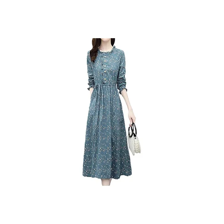 Mapping Long Sleeved Dresses Women's-1
