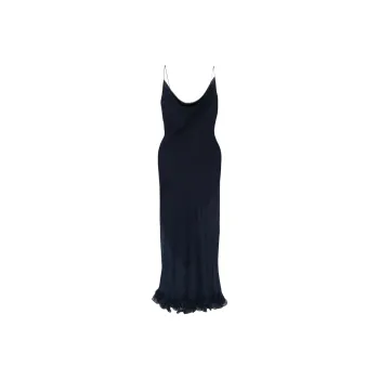 Rotate Ruffle trim Chiffon Maxi Dress
