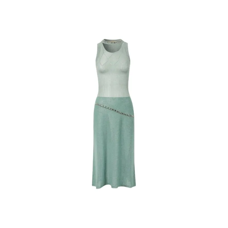 CORMIO SS24 Sleeveless Dress Women's Green-0