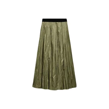 ZARA Casual Long Skirts Women's Green