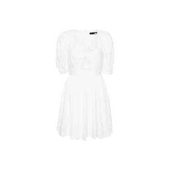 Rotate Ruched Puff-Sleeved Mini Dress
