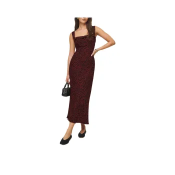 REFORMATION Tancy Dress Slip Dresses Women's Black Red