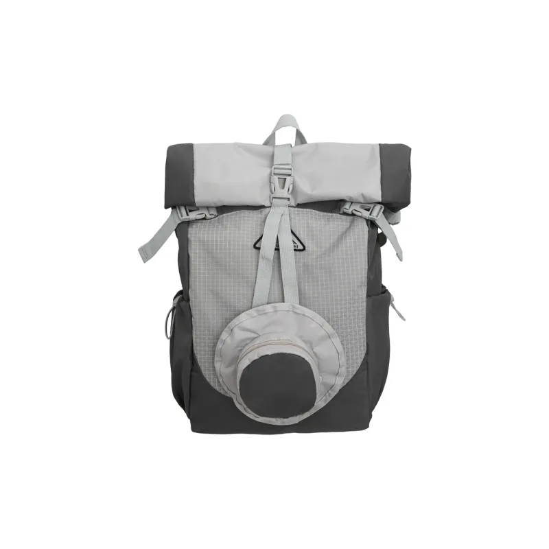 BRABOSTON Nylon Backpack Unisex Black/Green/Gray-7