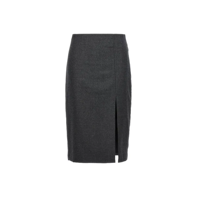 THEORY Casual Long Skirts Women's Gray-0