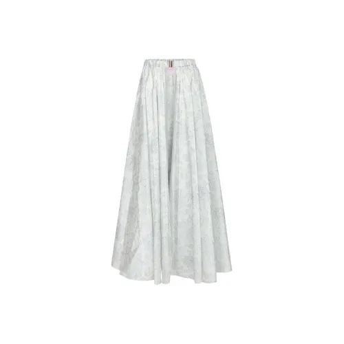 Selkie Casual Long Skirts Women's Light Apricot With Floral Print