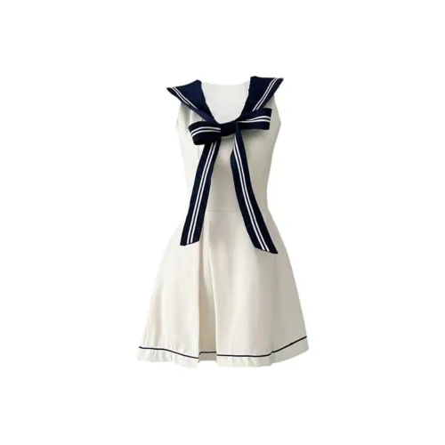 SECFLY OFFICIAL Sleeveless Dress Women's White