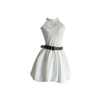 QYPRF Sleeveless Dress Women's White