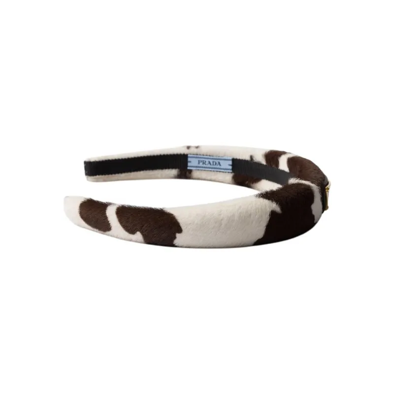 PRADA Leather Headbands Women's White-1