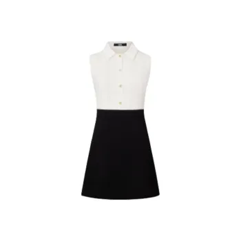 KARL LAGERFELD SS25 Sleeveless Dress Women's Black White