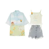 Clothing Sets (Shirt+Camisole+Pants)