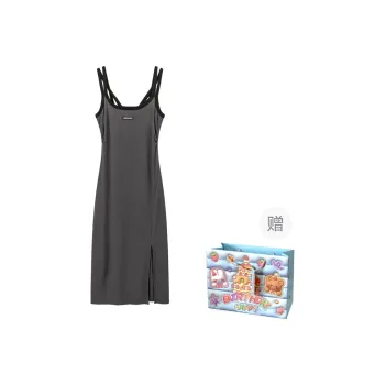 QUIET ANGEL Slip Dress Women's Gray