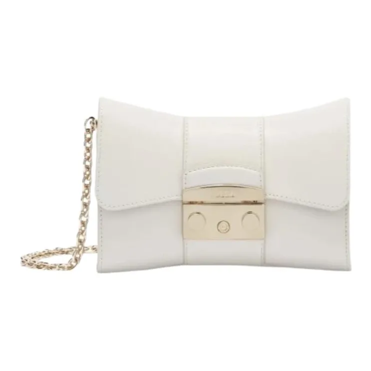 Furla Leather Shoulder Bag, Crossbody Bag Women's White-0