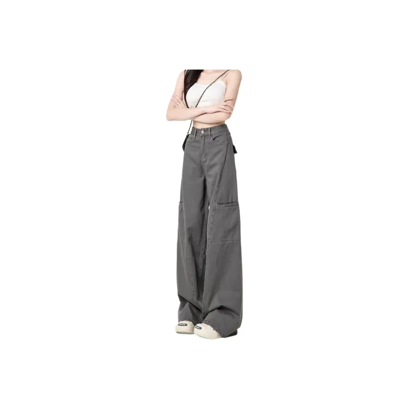 TLONELY1 Jeans Women's Gray Enhances Height And Slimness-0