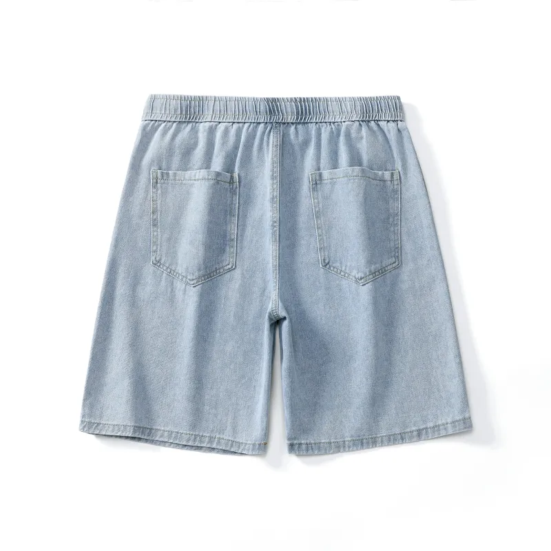 PAINT STAIN Denim Shorts Unisex-10