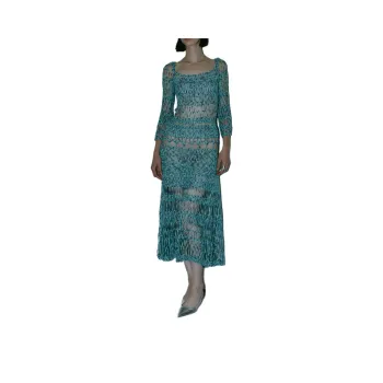 Antonino Valenti Long Sleeved Dresses Women's Blue Green