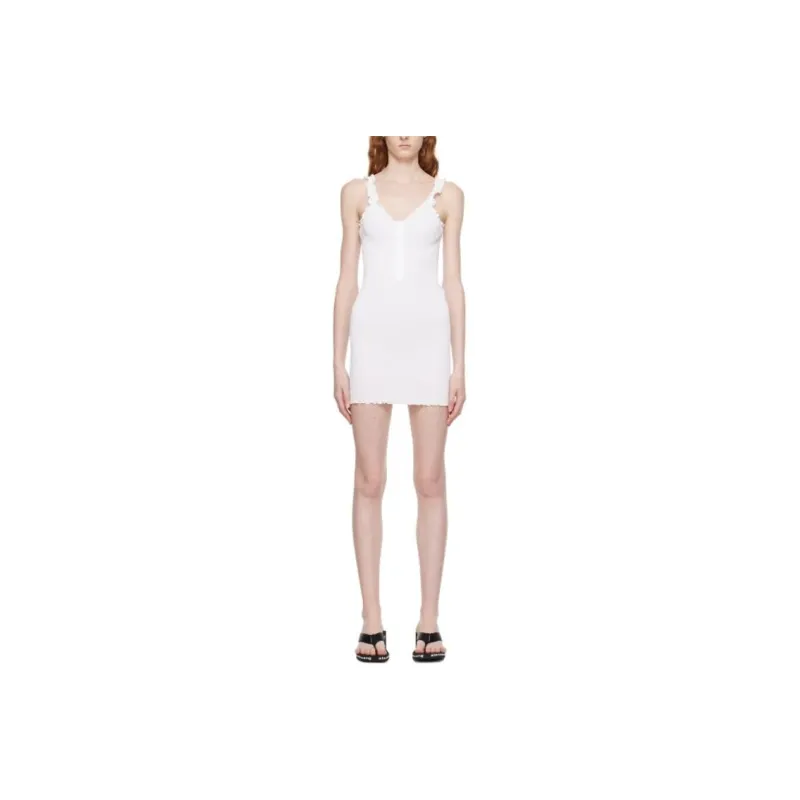 Alexander Wang Smocked Cotton Mini Dress-0