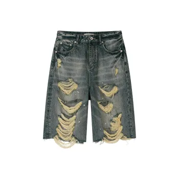 UOOYAA Denim Shorts Women's Denim Blue