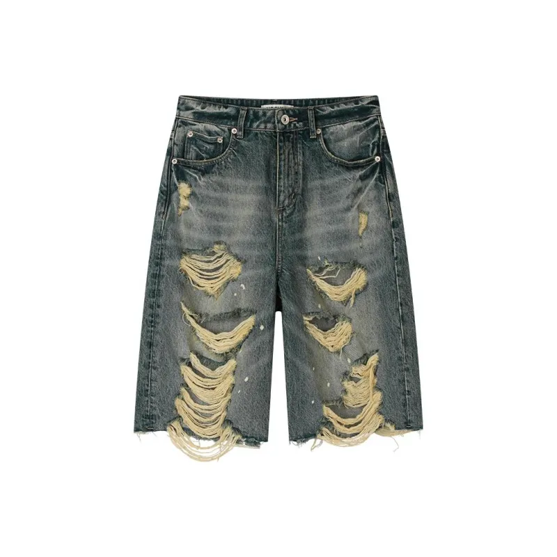 UOOYAA Denim Shorts Women's Denim Blue-0