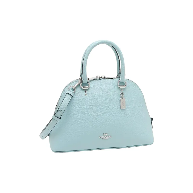 COACH KatySATCHEL Leather Handbag Women's Blue-1