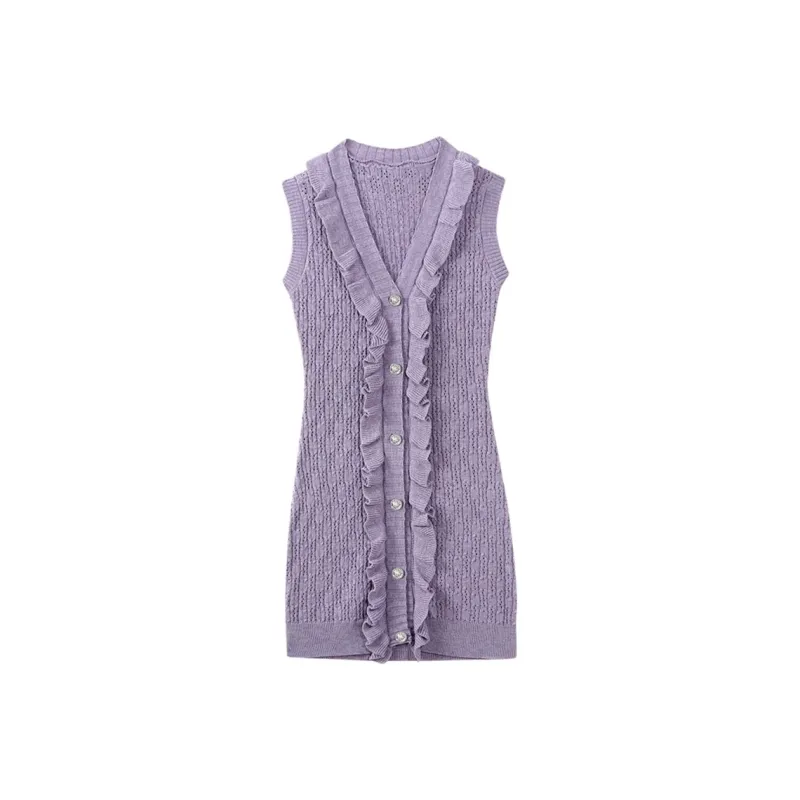 AFGGD Sleeveless Dress Women's Purple-0