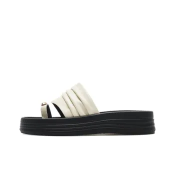 AGSDON Slide Slippers Women's Beige/Black