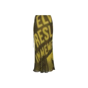 Réalisation Par Casual Long Skirts Women's Yellow Green