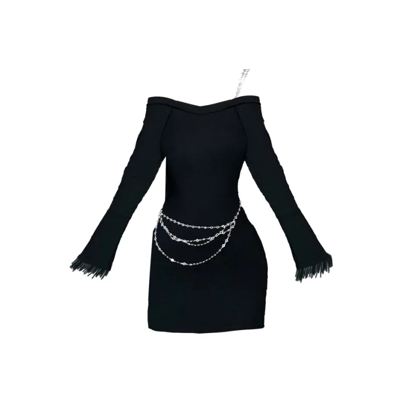 ONNFB Long Sleeved Dresses Women's Black-0