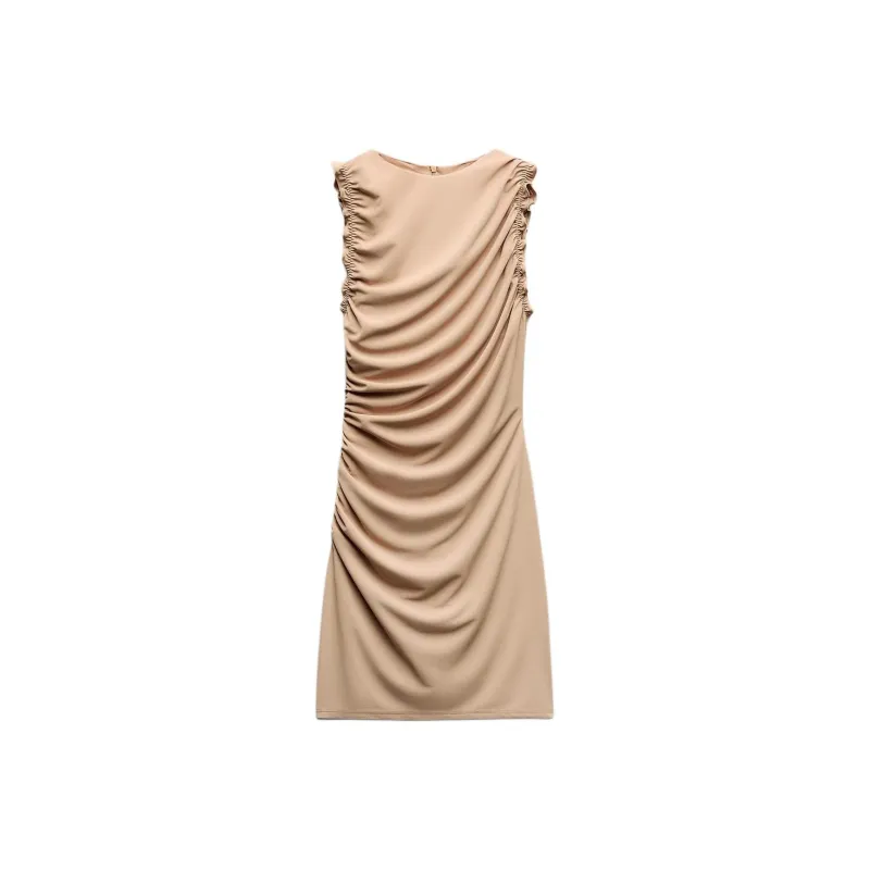ZARA Sleeveless Dress Women's Light Pink-0