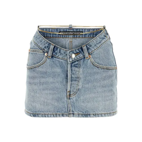 Alexander Wang Chain embellished Denim Miniskirt