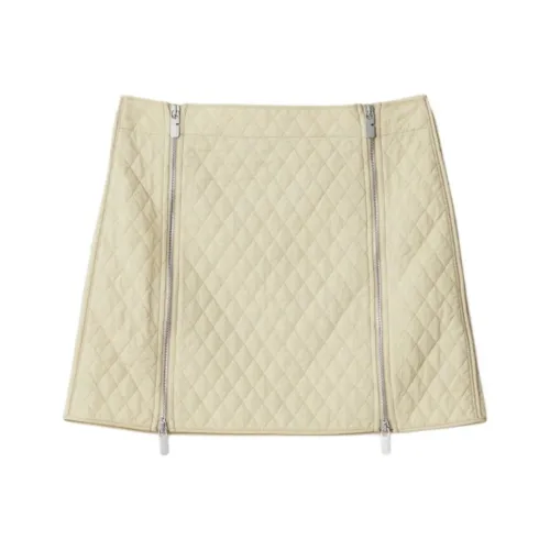 Burberry SS24 Casual Short Skirts Women's Ivory White