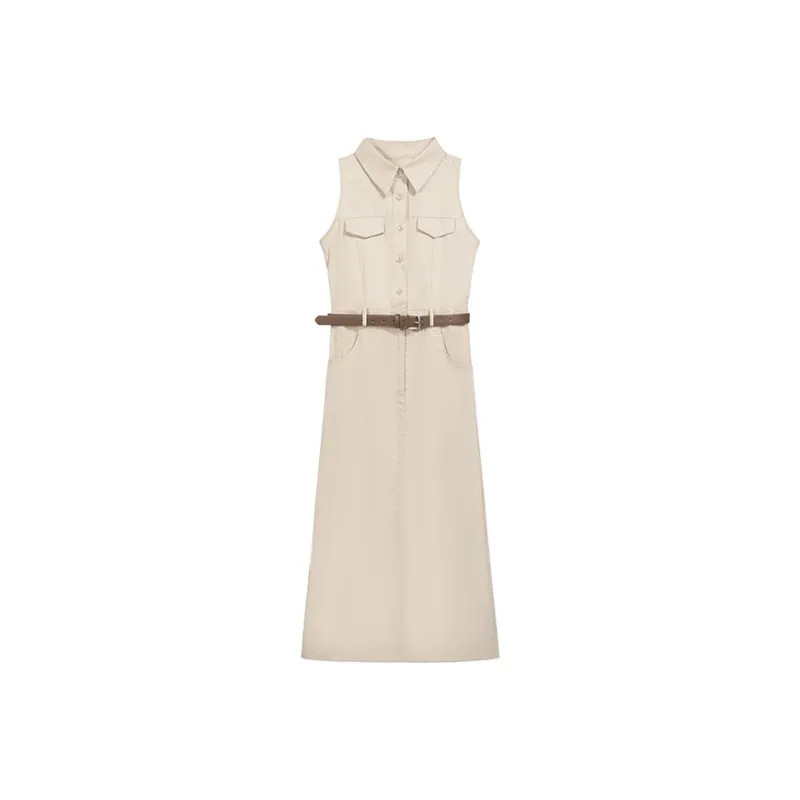 PAIN OR PLEASURE Sleeveless Dress Women's Apricot-0