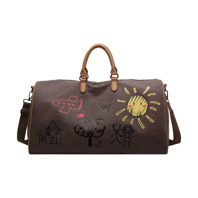 CARTELO Polyester With Canvas Portable Crossbody Bag, Travel Bag Unisex Multicolor-11