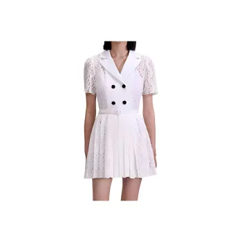 Self portrait Short Sleeved Dresses Women's Pure White