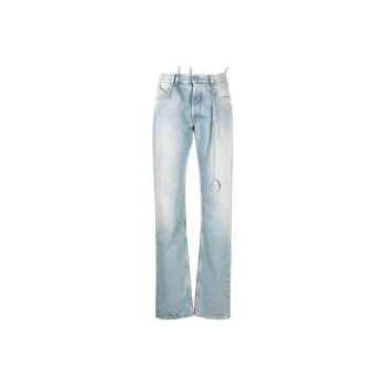 The Attico Ring Embellished Tapered Leg Jeans
