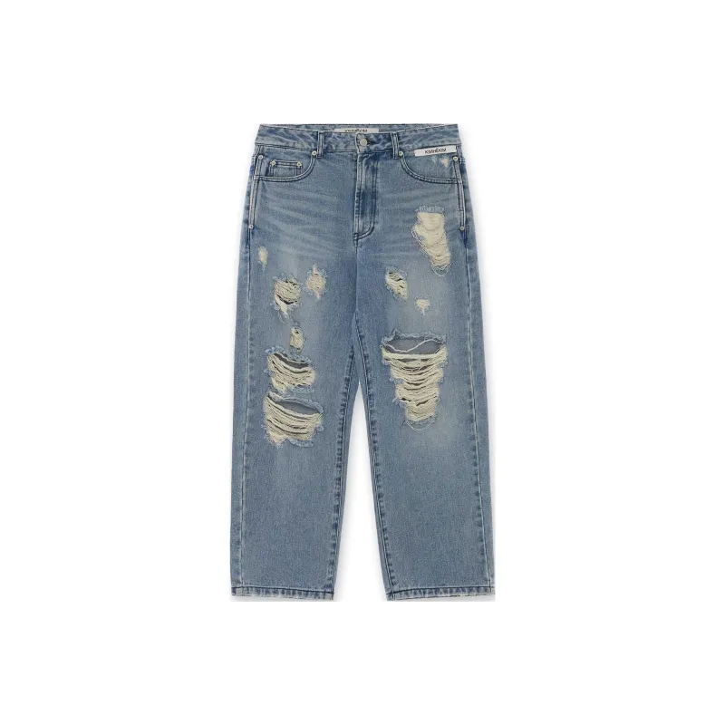 KIMHEKIM Ripped Straight Jeans-0