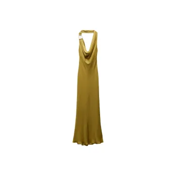 ZARA Sleeveless Dress Women's Olive Green