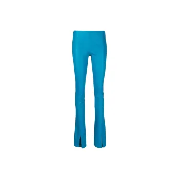 DROME Leather Pants Women's Blue