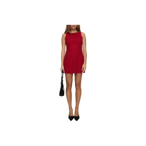 PRINCESS POLLY LUKEA SLEEVELESS MINI DRESS Sleeveless Dress Women's RED/Red