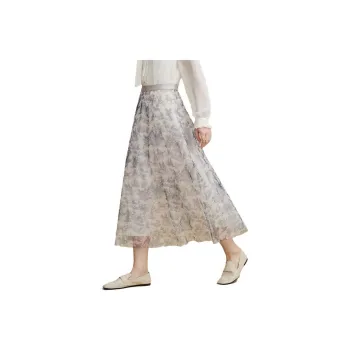 FINITY Casual Long Skirts Women's Beige Print