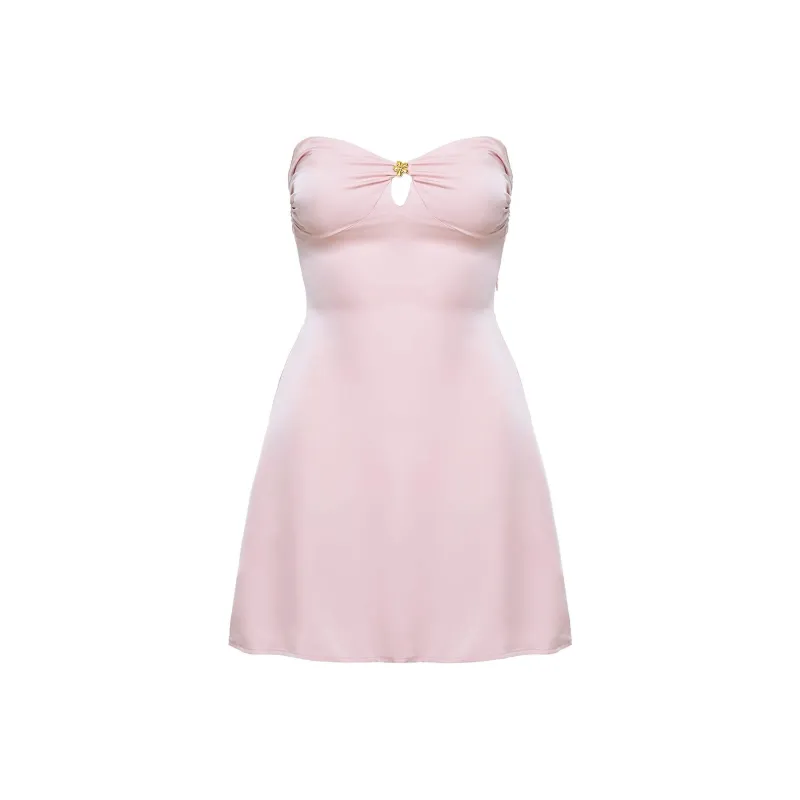 PRINCESS POLLY Americano Mini Dress Sleeveless Dress Women's PINK/Pink-0