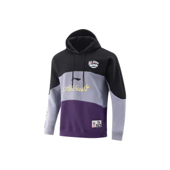 LiNing CBA All Star Collection Basketball Collection Sweatshirt Men's Black/Misty Gray Purple