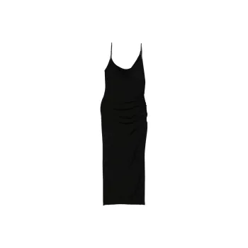 Mugler Asymetrical Buckled Maxi Dress