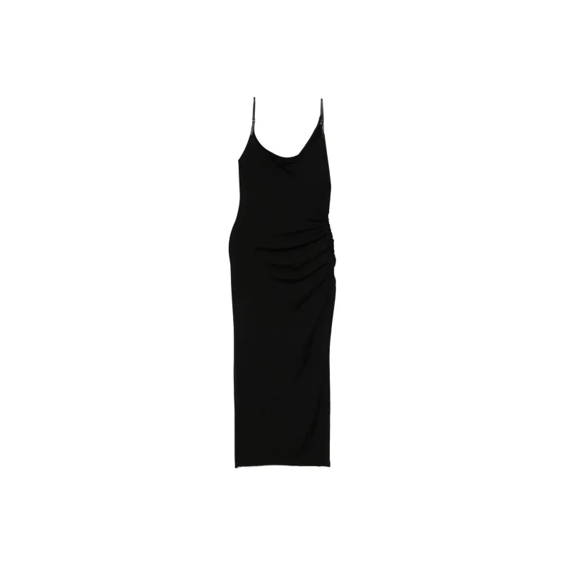 Mugler Asymetrical Buckled Maxi Dress-0