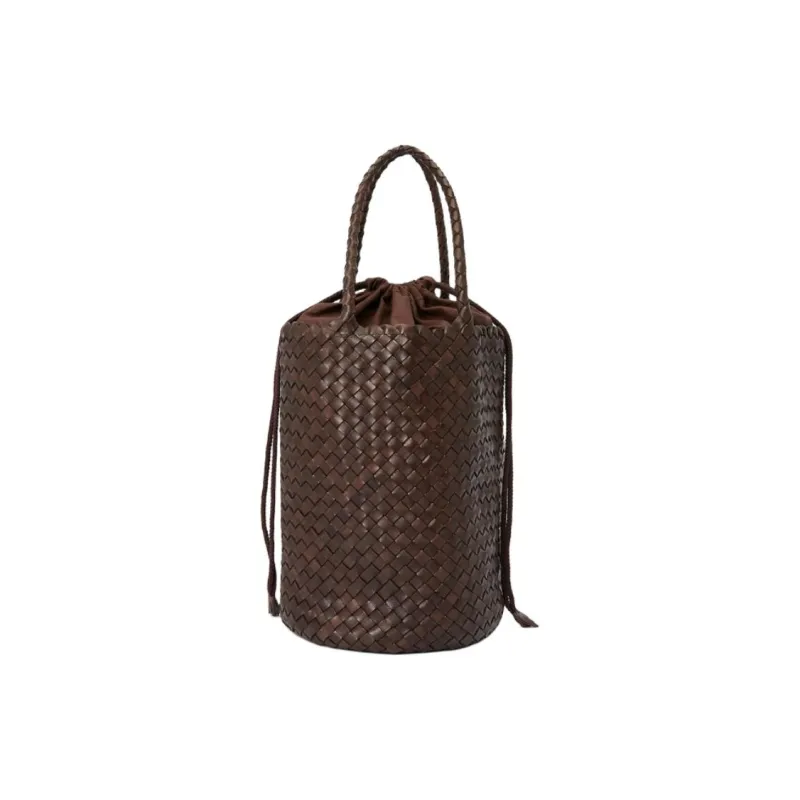 Dragon Diffusion Buffalo Leather Bucket Bag Handbag Women's Brown-3