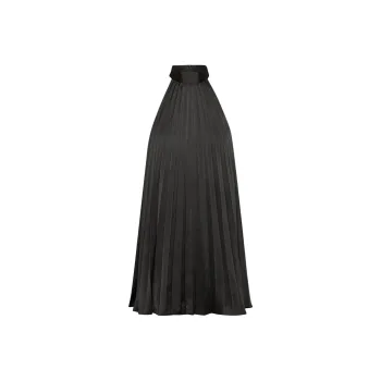 ARITZIA Wilfred Marlene Satin Dress Sleeveless Dress Women's BLACK/Black