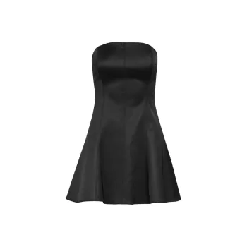 ARITZIA Ten Interest Satin Dress Sleeveless Dress Women's BLACK/Black