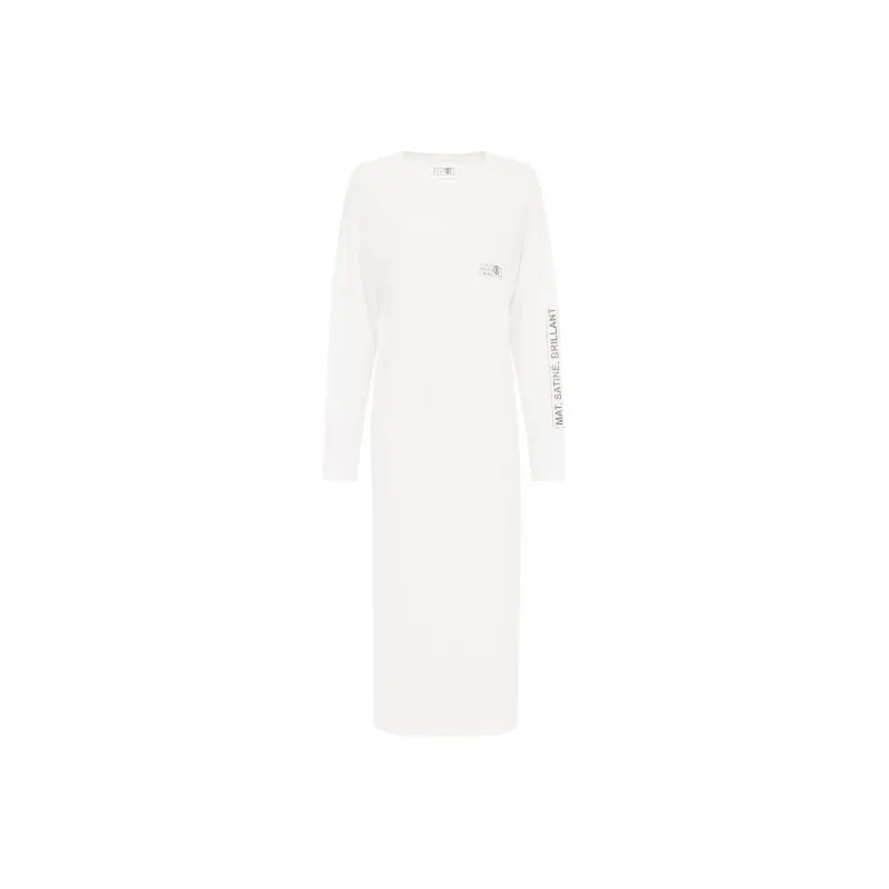 MM6 Maison Margiela Numbers motif Cotton Mesh Dress-0