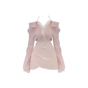JOSR Long Sleeved Dresses Women's Pink