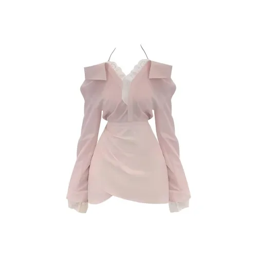 JOSR Long Sleeved Dresses Women's Pink